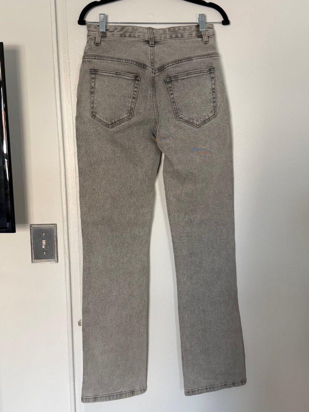 ISABEL MARANT VOKAYAE STRAIGHT LEG JEANS IN LIGHT GREY SIZE EU 36 / US 4 - Picture 5 of 9